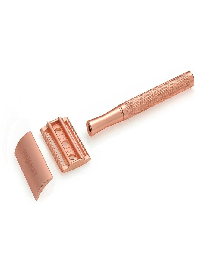 Hajamat Trowel Double Edge Safety Razor |Stainless Steel 304| Closed Comb| Rose Gold Finish - Image 5